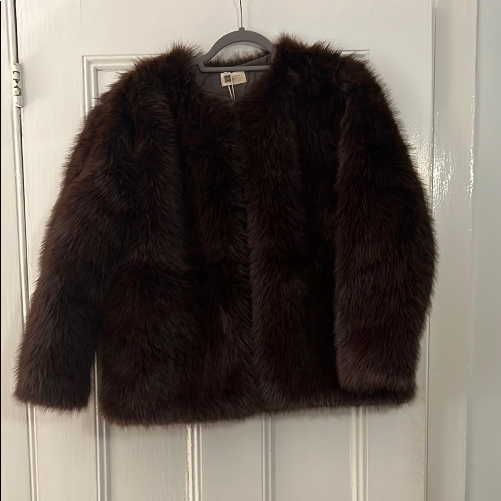 Women’s Faux Fur Coat - Brown